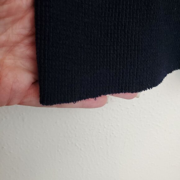 Enza Costa Cashmere thermal Long Sleeve Cuffed Crew in Cadet - Picture 12 of 14